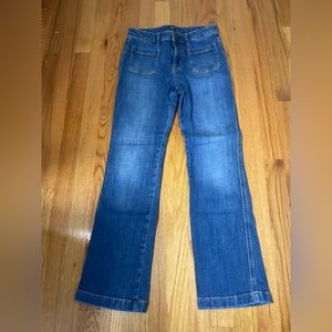 Gap dark wash flare jeans. Size: 14 girls
